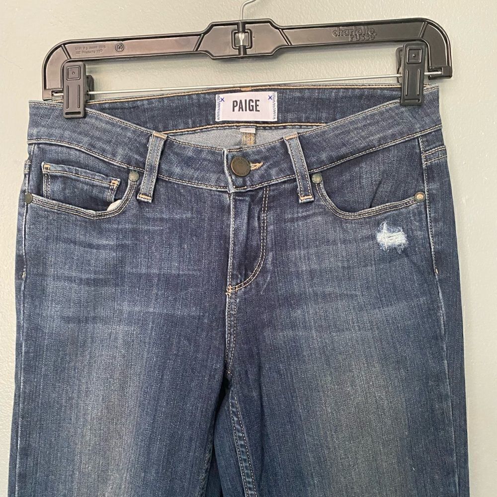 PAIGE VERDUGO ANKLE  DISTRESSED JEANS - Picture 4 of 9